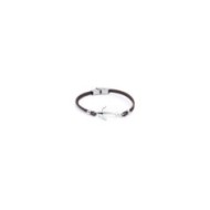 Bracciale in pelle con ancora