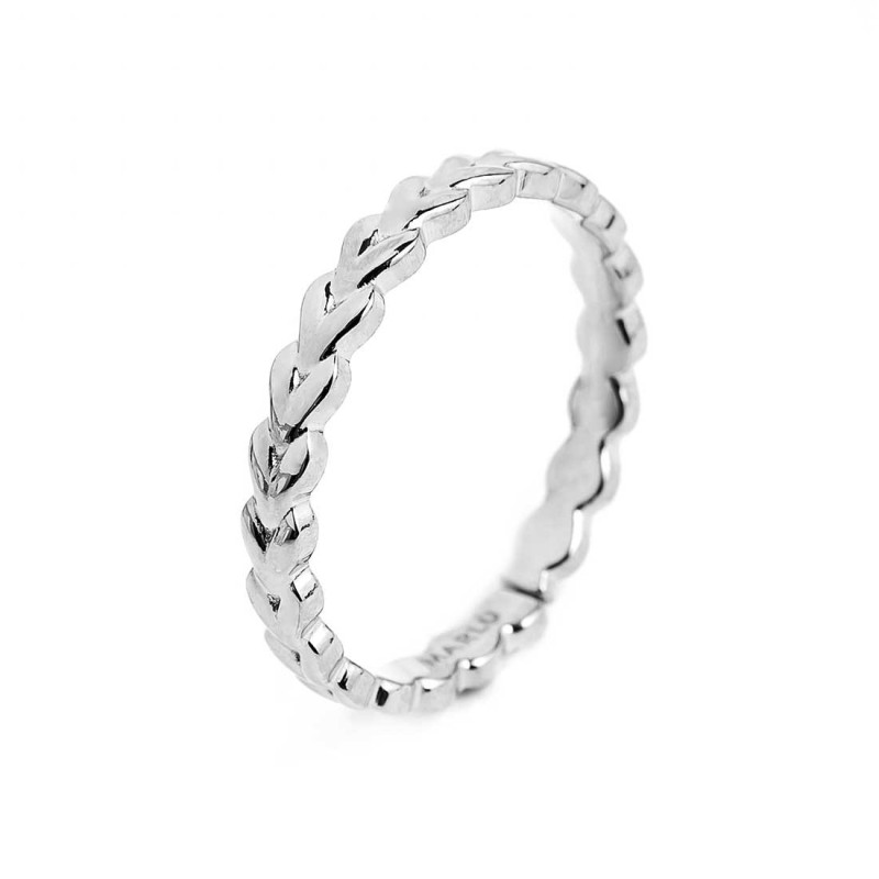 Anello trama chevron