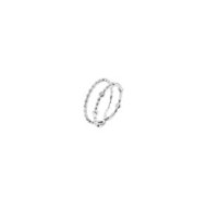 Anello doppia fascia trama puntinata mista