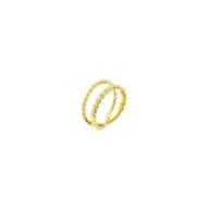 Anello doppia fascia trama puntinata e chevron