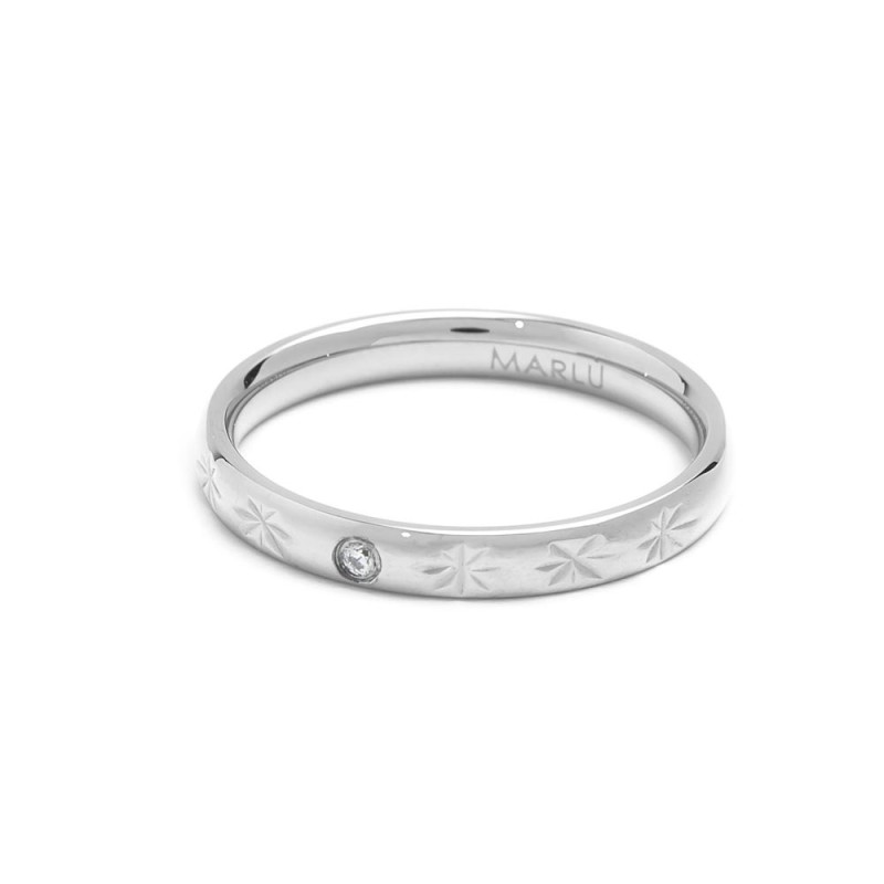 Anello texture stelle