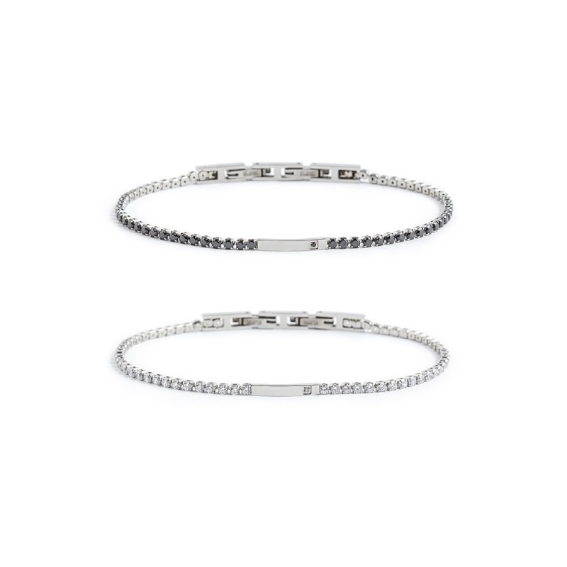 Bracciali tennis e bracciale catena box rounded