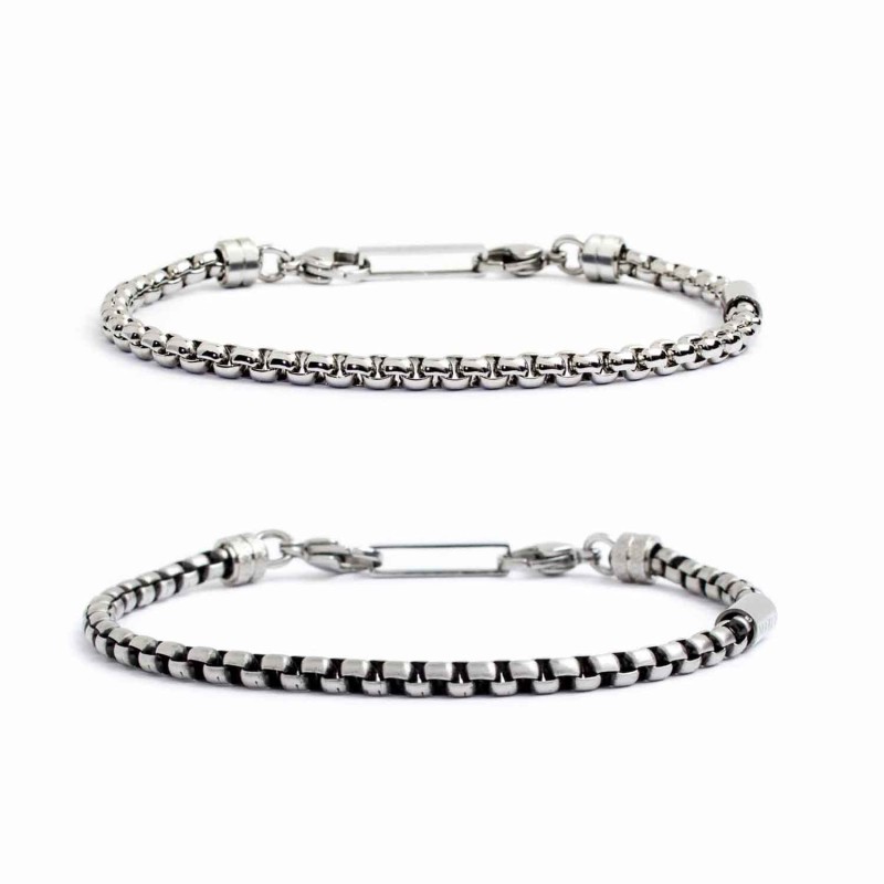 Bracciali tennis e bracciale catena box rounded