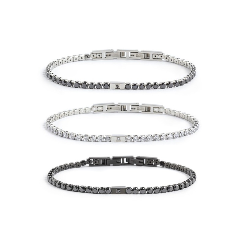 Bracciali tennis e bracciale catena box rounded