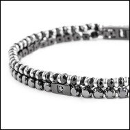 Bracciale tennis e bracciale agata sfaccettata