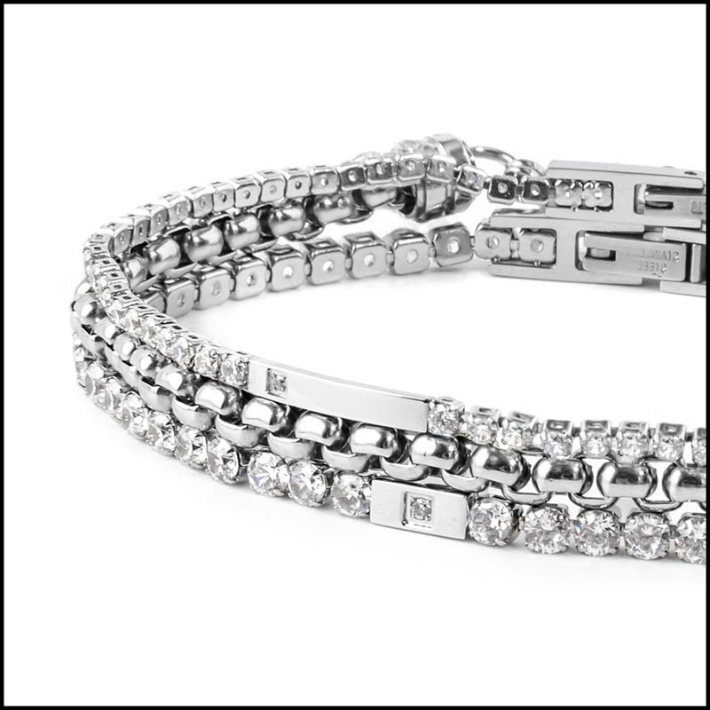 Bracciali tennis e bracciale catena box rounded