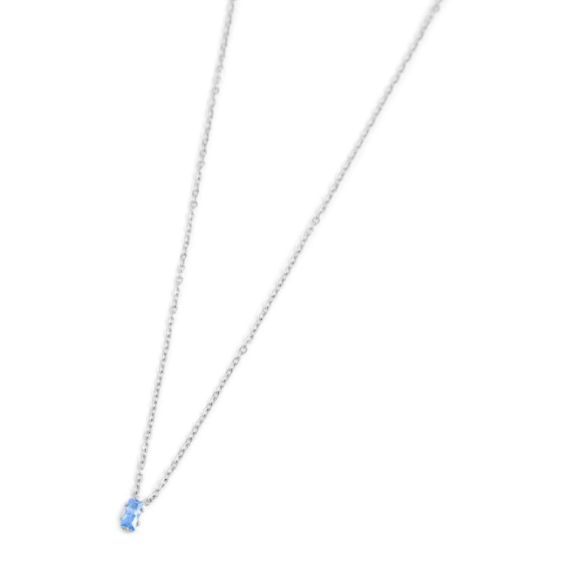 COLLANA 44CM CON CUBIC ZIRCONIA BAUGETTE