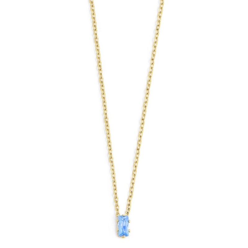 Collana con zircone baguette