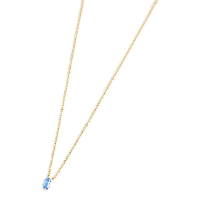 COLLANA 44CM CON CUBIC ZIRCONIA BAUGETTE