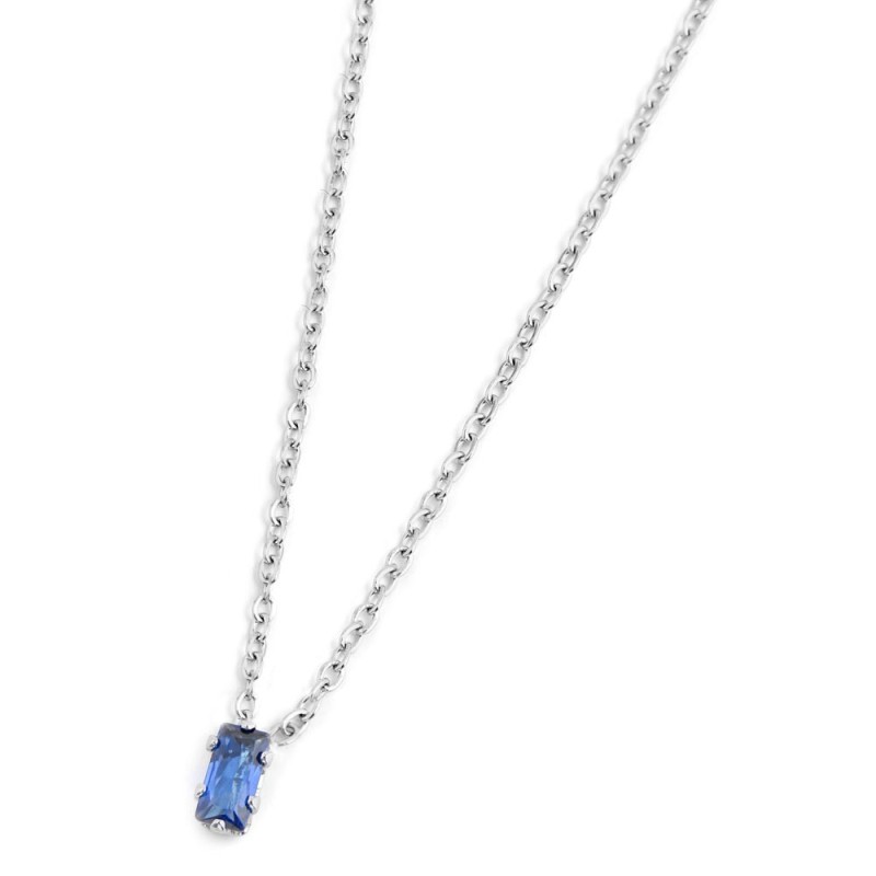 Collana con zircone baguette