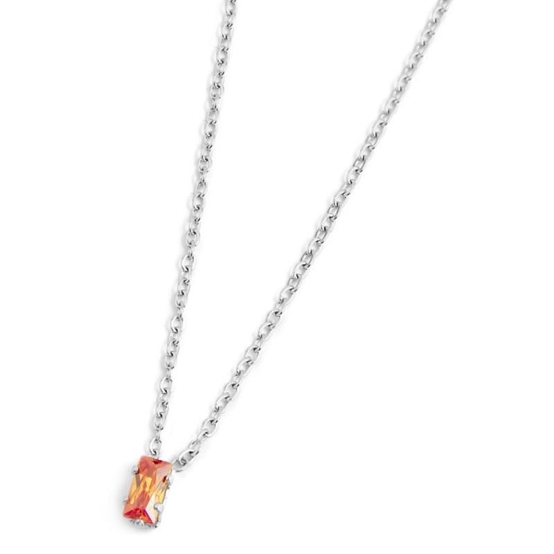 COLLANA 44CM CON CUBIC ZIRCONIA BAUGETTE