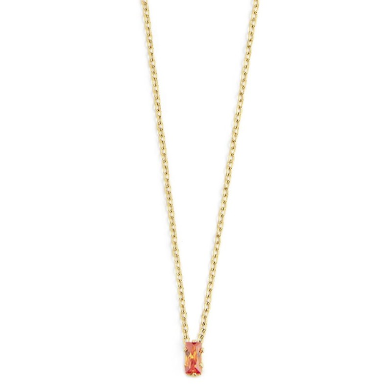 Collana con zircone baguette