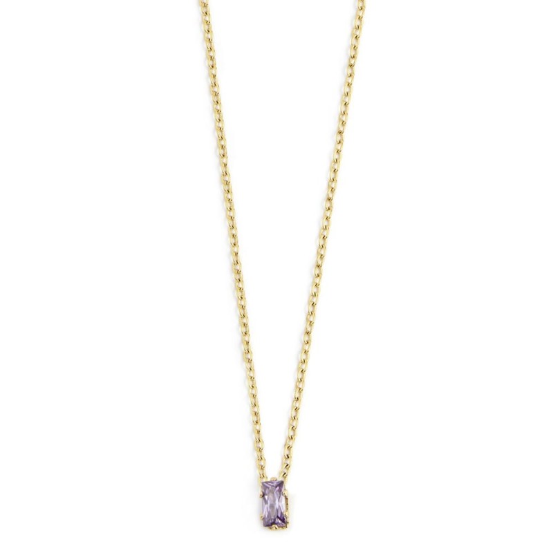 Collana con zircone baguette