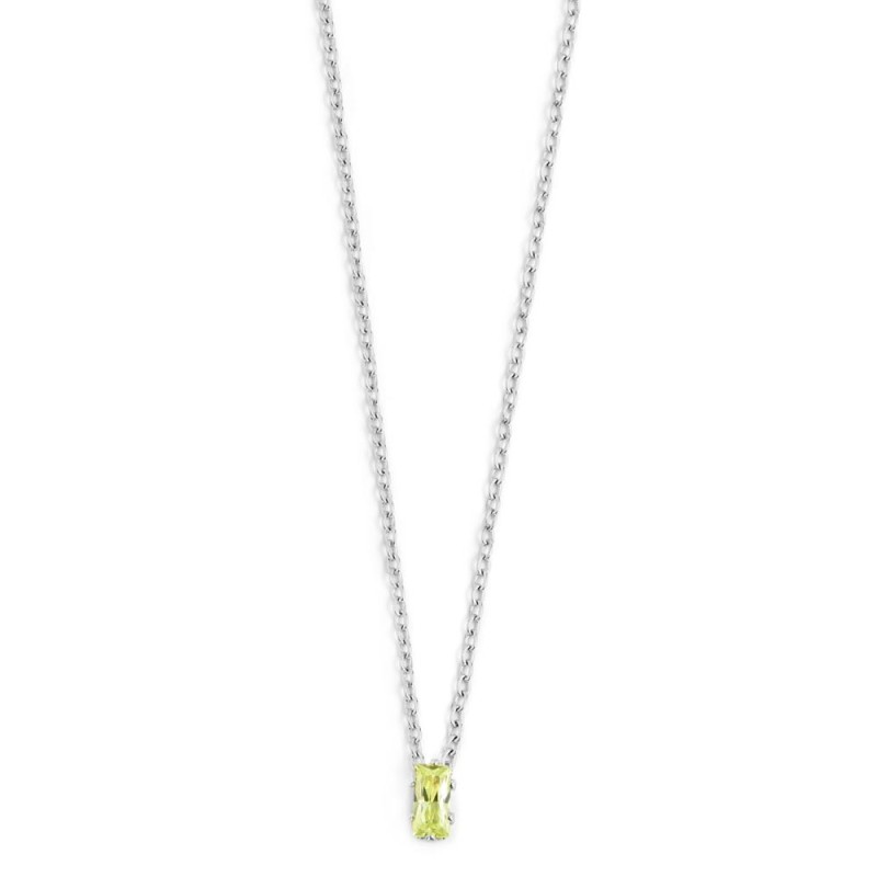 Collana con zircone baguette