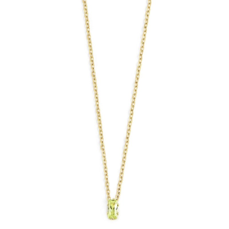Collana con zircone baguette