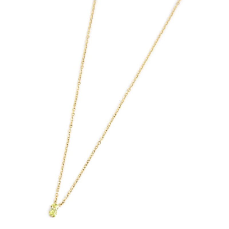 Collana con zircone baguette