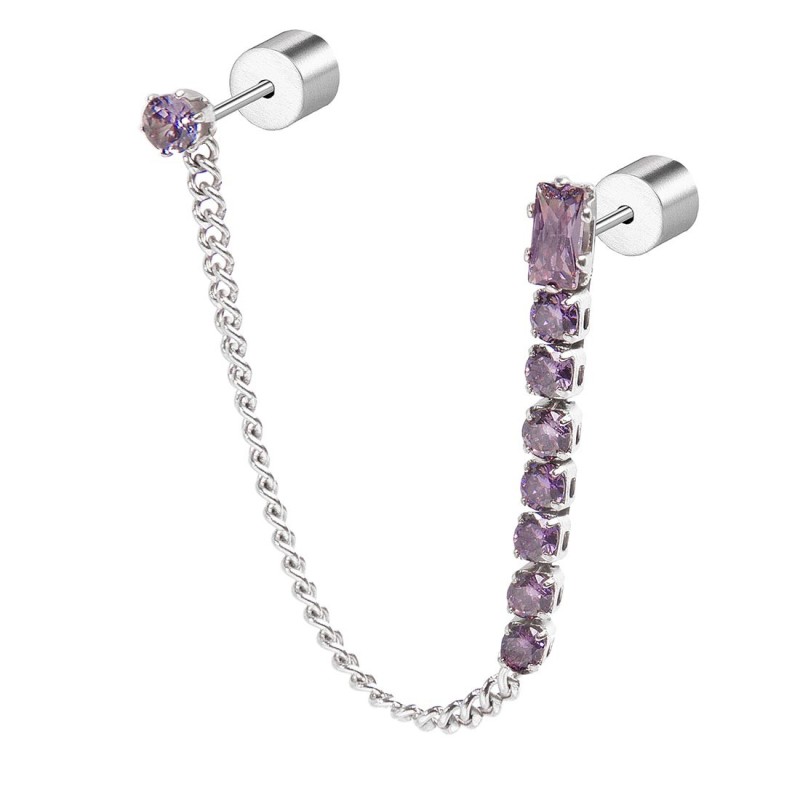 Orecchino a lobo multindosso tennis pendente