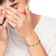 Bracciale occhio di tigre e turchese