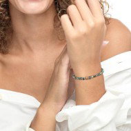 Bracciale turchese africano e occhio di tigre