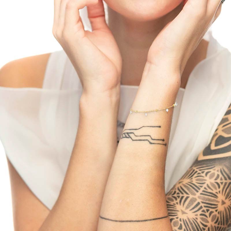 Bracciale con zirconi e sfere