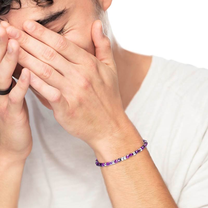 Bracciale agata sfaccettata 4mm