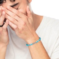 Bracciale agata sfaccettata 6mm