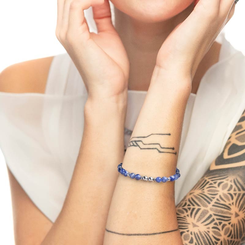 Bracciale agata sfaccettata 6mm