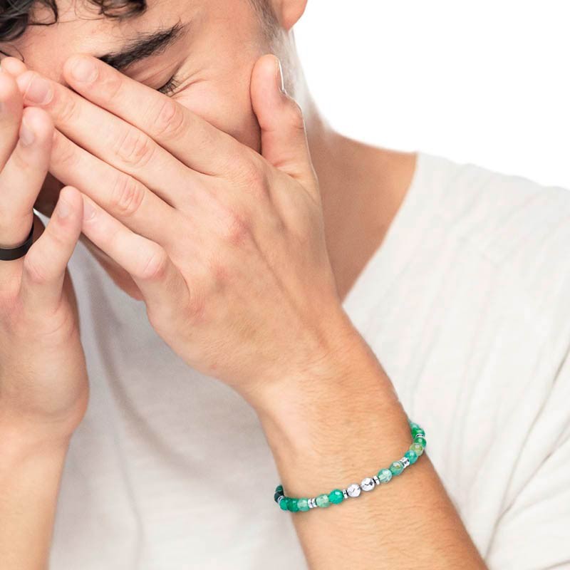 Bracciale agata sfaccettata 6mm