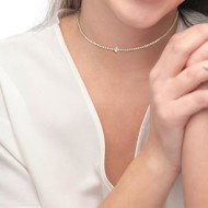 COLLANA CATENA TENNIS BIANCO