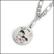 Collana con charm babbo e figlia
