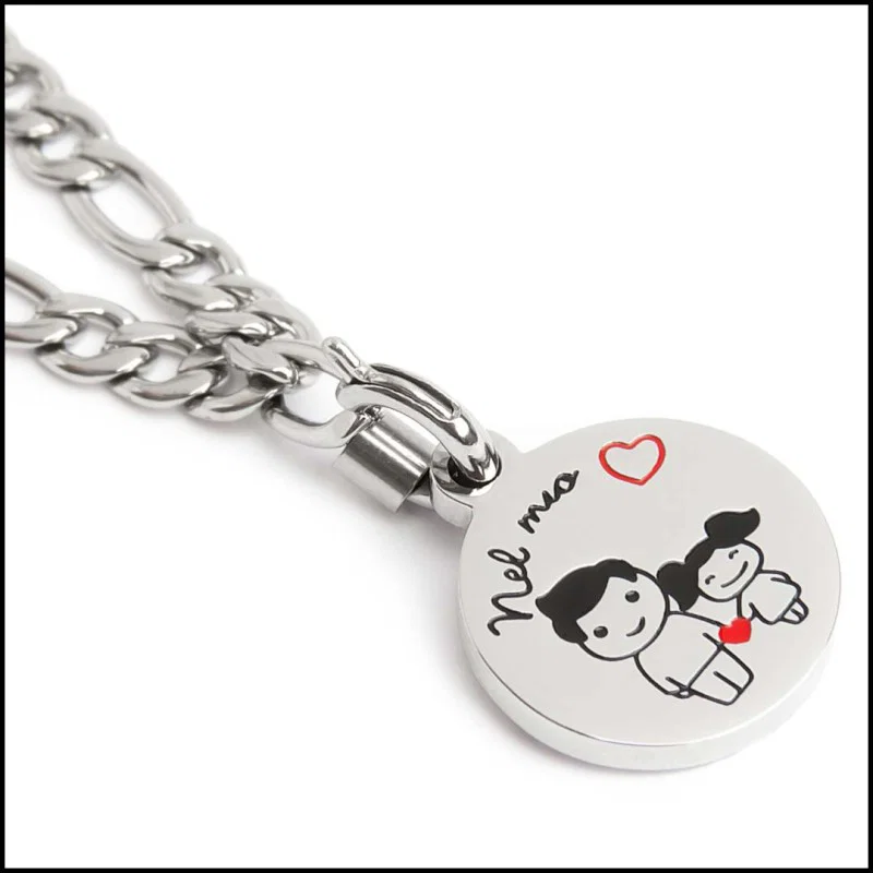 Collana con charm babbo e figlia