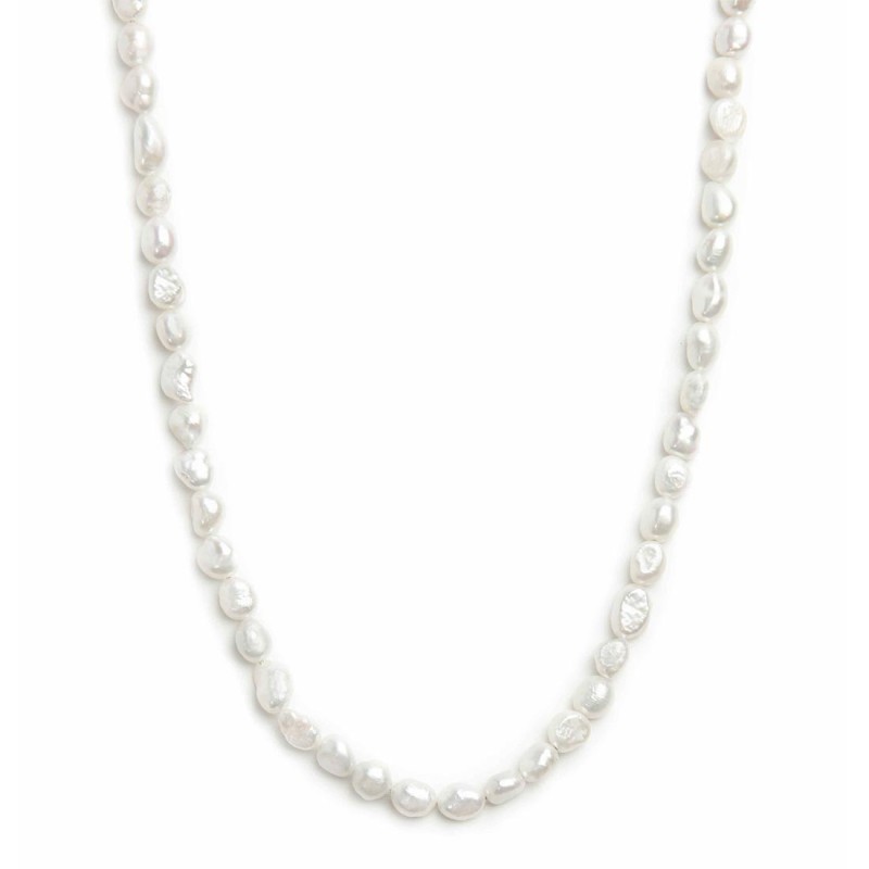 Collana con perle di fiume masticate