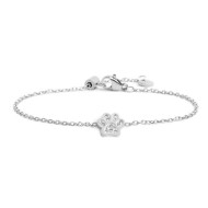 S.STEEL DOG PAW BRACELET WITH CRYSTALS 316 S.STEEL BRACELET WITH A 6 MM DOUBLE SIDES LOGO TAG AND 6.38*8.77*1.5 MM "DOG PAW" WIT