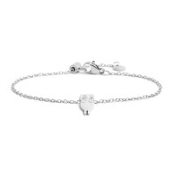 S.STEEL OWL BRACELET WITH CRYSTALS 316 S.STEEL BRACELET WITH A 6 MM DOUBLE SIDES LOGO TAG AND 9.6*6.21*1.5 MM "OWL" WITH 2 CRYST