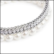 Bracciale perle e bracciale zirconi