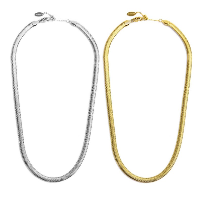 Collane con perle catena snake e collana pendente rosa dei venti