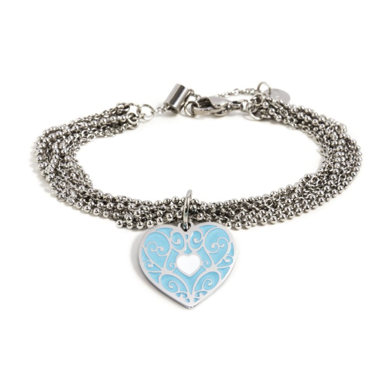 Bracciale con pendente cuore amore