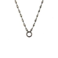 BRUSHED BLACK IP BALL CHAIN NACKLACE BRUSHED BLACK IP BALL CHAIN NACKLACE