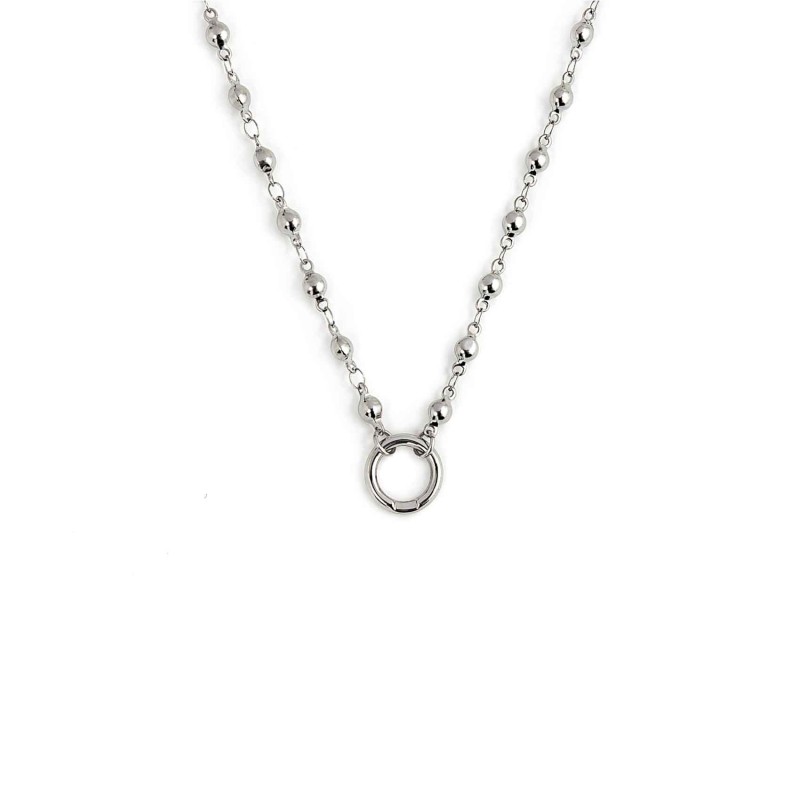 BRUSHED BLACK IP BALL CHAIN NACKLACE BRUSHED BLACK IP BALL CHAIN NACKLACE