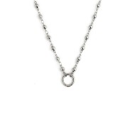 BRUSHED BLACK IP BALL CHAIN NACKLACE BRUSHED BLACK IP BALL CHAIN NACKLACE
