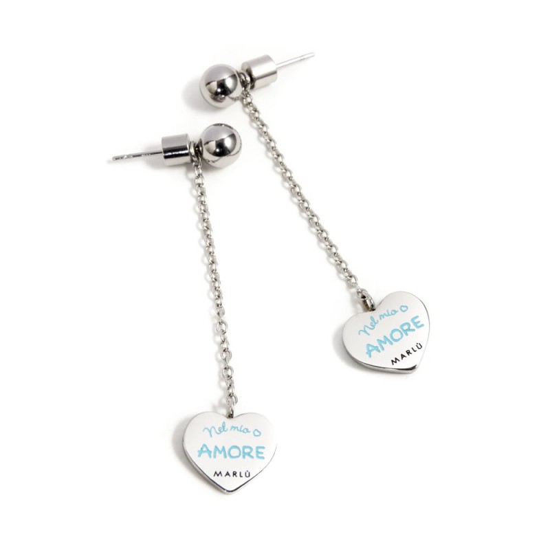 S.S.TURQUOISE HEART PENDANT EARRING S.S.TURQUOISE HEART PENDANT EARRING