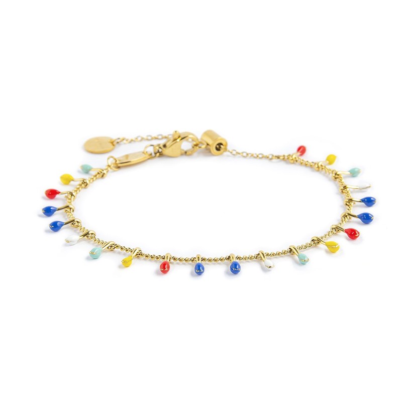 Bracciale con stella marina e bracciale con pendenti smaltati