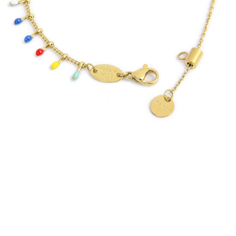 Bracciale con stella marina e bracciale con pendenti smaltati