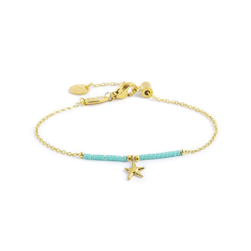 Bracciale con stella marina e bracciale con pendenti smaltati