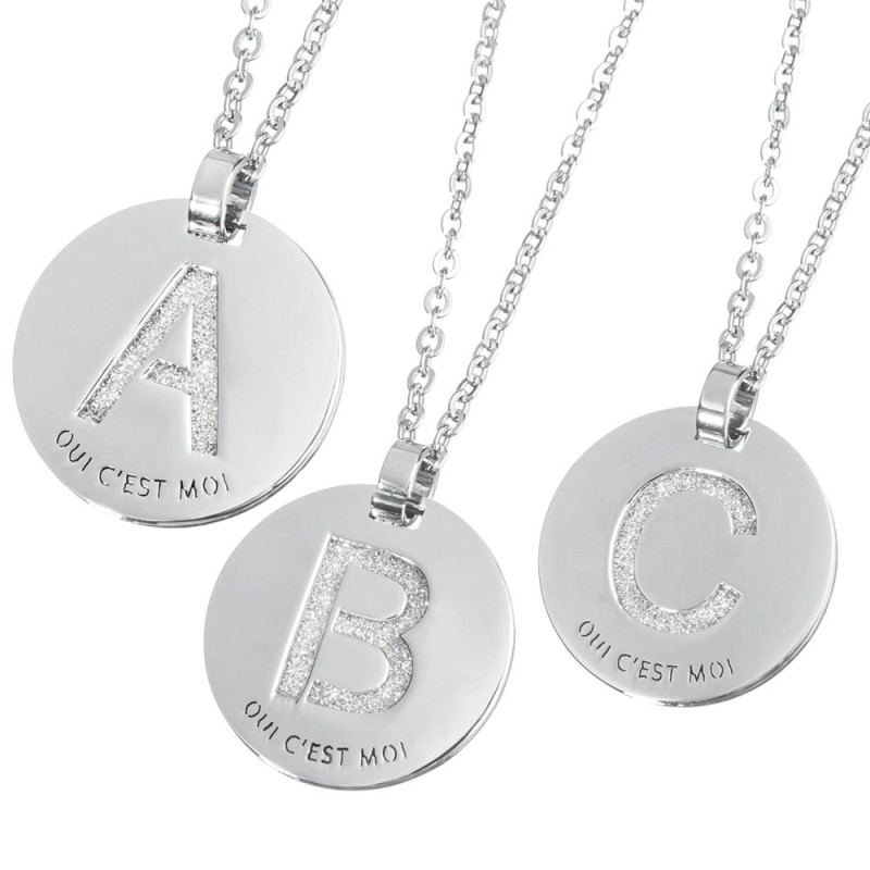 Collana con lettera cristalli